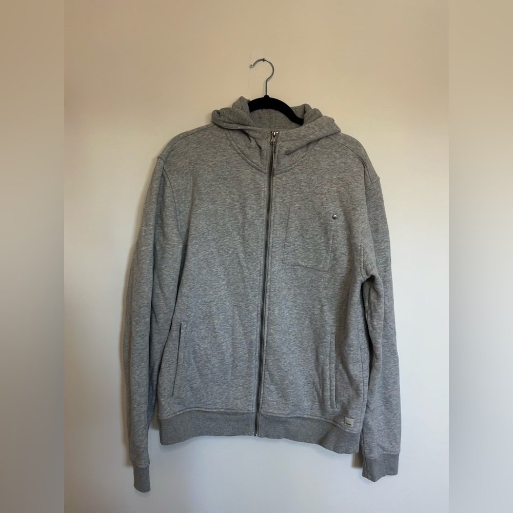Vuori Heather Gray Zip-Up Jacket